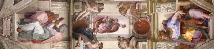 Michelangelo Buonarroti The seventh bay of the ceiling oil painting image